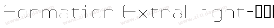 Formation ExtraLight字体转换